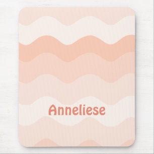 Peach Wavy gepersonaliseerd Muismat