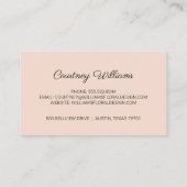 Peach Wedding Bouquet Floral Design Visitekaartje (Achterkant)
