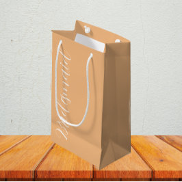 Peach Wedding Bridesmaid gestileerd script Klein Cadeauzakje