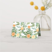 Peach Wedding Classic Floral Rozen Plaatskaartje (Achterkant)