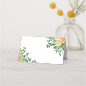 Peach Wedding Classic Floral Rozen Plaatskaartje (Voorkant)