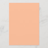 Peach Wedding Dinner Menu Gast Modern Place Card (Achterkant)