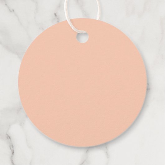 Peach Wedding Favor Labels (Achterkant)