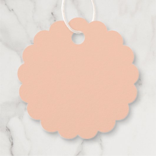 Peach Wedding Favor Labels (Achterkant)
