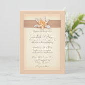 Peach Wedding-uitnodigingen Kaart (Staand voorkant)
