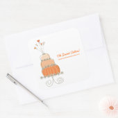 Peach Whimsical Chic Wedding Cake Sticker (Envelop)