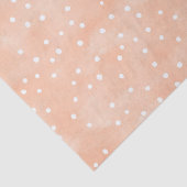 Peach White Dots Birthday Tissuepapier (Detail)