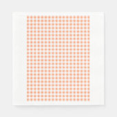 Peach White Gingham Pattern Servet (Voorkant)