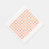 Peach White Gingham Pattern Servet (Hoek)