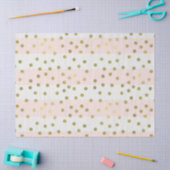 Peach White Gold Stripes Confetti Tissuepapier (Craft)