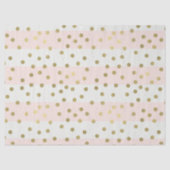 Peach White Gold Stripes Confetti Tissuepapier (Voorkant)
