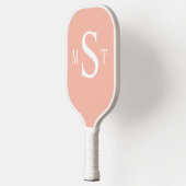 Peach White Monogram, persoonlijk Pickleball Paddle (Links)