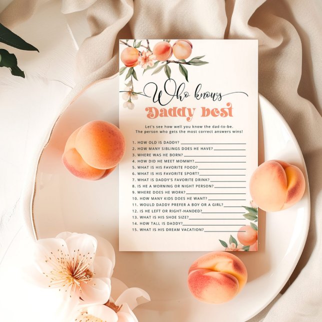 Peach Who kent papa beste baby shower game (Creator heeft geüpload)