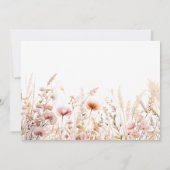 Peach wildflorals foto boogmeisje Bevestiging Bedankkaart (Achterkant)