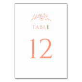 Peach Wildflower bruiloft Kaart (Achterkant)