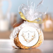 Peach Wildflower bruiloft Ronde Sticker