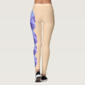 Peach Wisconsin State Flower Wood Violet Leggings (Achterkant)