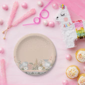 Peach Woodland Lamb Paper Bord (Feest)