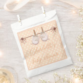 Peach-y Baby schoenen Bedankzakje (Geknipt)