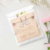 Peach-y Baby schoenen Bedankzakje (Gezegeld)