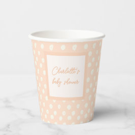 Peach-y Baby Shoe String Papieren Bekers