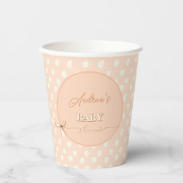 Peach-y Shoe String Baby shower Papieren Bekers