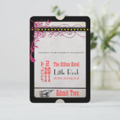 Peach Yellow  Play Theater Ticket RSVP (Staand voorkant)