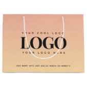 Peach & Yellow Zomer Bedrijfslogo Zakelijk Aangepa Groot Cadeauzakje (Voorkant)