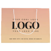 Peach & Yellow Zomer Bedrijfslogo Zakelijk Aangepa Groot Cadeauzakje (Achterkant)