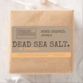 Peach Zee Salt Logo Rustic  Craft Packaging Etiket (Insitu)