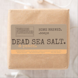 Peach Zee Salt Logo Rustic  Craft Packaging Etiket