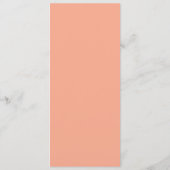 Peach Zomerdiner of Lunch Menu Trouwmenu (Achterkant)