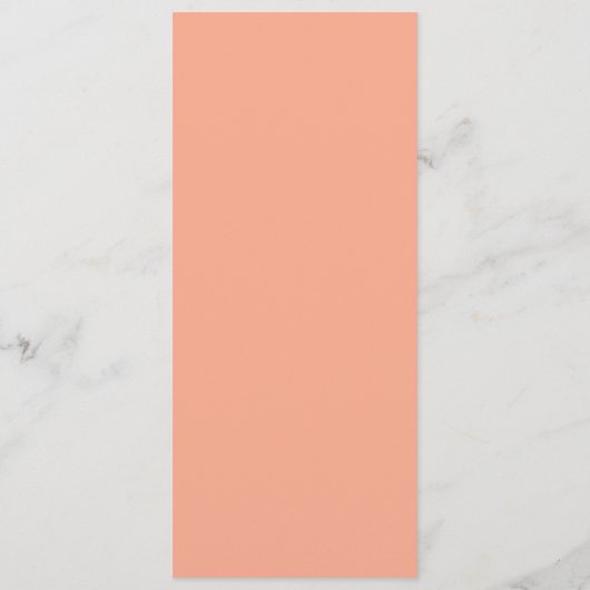 Peach Zomerdiner of Lunch Menu Trouwmenu (Achterkant)