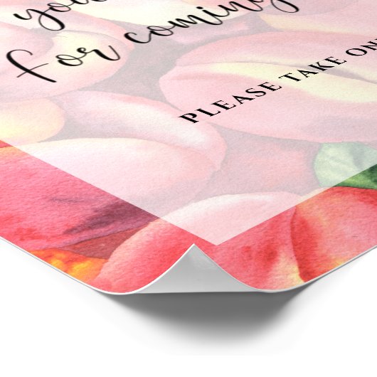 Peaches - Bedankt voor het komen Poster (Hoek)