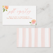 Peaches Cadeau Registratiekaart Cute Baby Shower