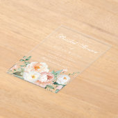 Peaches & Cream Botanical Floral Vrijgezellenfeest Acryl Uitnodigingen (Laagn)