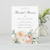 Peaches & Cream Elegant Vrijgezellenfeest Kaart (Staand voorkant)