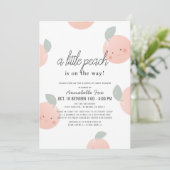 Peaches & Cream Schattige Kawaii Drive-by Baby sho Kaart (Staand voorkant)