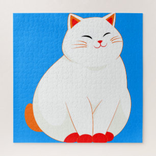 Peaches, de glimlachende kat legpuzzel