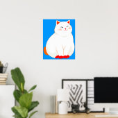 Peaches, de glimlachende kat poster (Thuiskantoor)