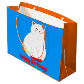 Peaches, de Lachende Kat Groot Cadeauzakje (Achterkant Gekanteld)