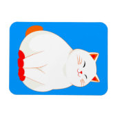 Peaches, de Lachende Kat Magneet (Horizontaal)