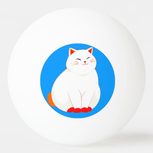 Peaches, de Lachende Kat Pingpongbal (Voorkant)