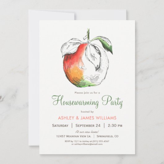 Peaches Housewarming Party Uitnodiging (Voorkant)