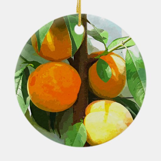 PEACHES KERAMISCH ORNAMENT (Achterkant)