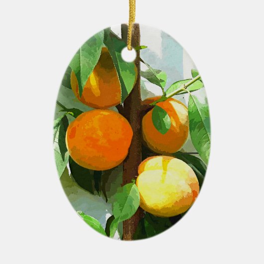 PEACHES KERAMISCH ORNAMENT (Voorkant)