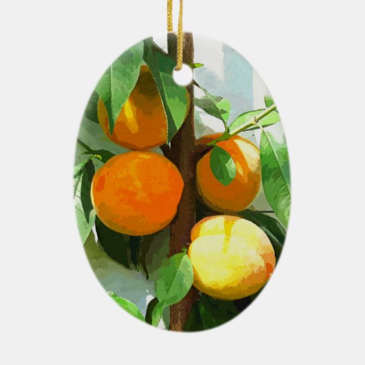 PEACHES KERAMISCH ORNAMENT (Achterkant)