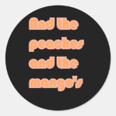 Peaches Mango's Sticker (Voorkant)