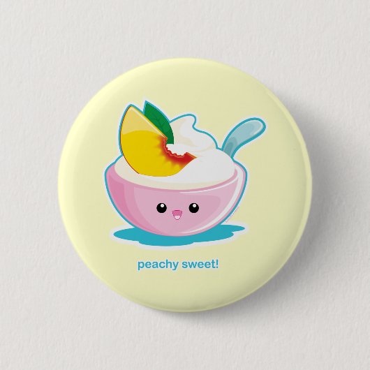 Peaches 'N Cream Ronde Button 5,7 Cm (Voorkant)