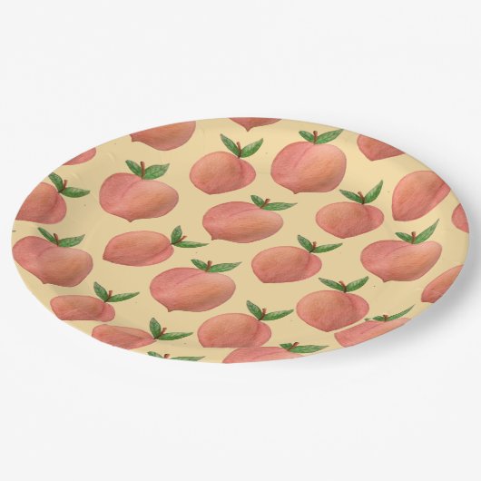Peaches Papieren Bordje (Gekanteld)